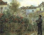 Pierre-Auguste Renoir Monet Painting in his Garden china oil painting reproduction